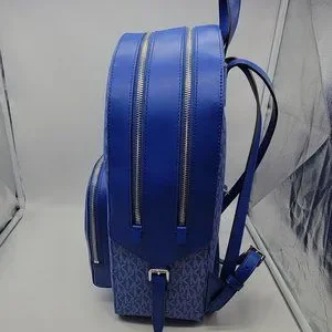 Michael Kors Jaycee Logo Large Zip Pocket Backpack Electric Blue Michael Kors Large Jaycee Abbey Backpack Electric Blue MK  main image 3